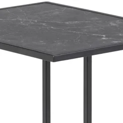 Ygo Bijzettafel RADDEL Mel. Marble/Metal Black| Salontafels & Bijzettafels