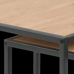 Ygo Bijzettafel Set van 2 BOKSKAP Wild Oak| Salontafels & Bijzettafels