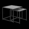 Ygo Bijzettafel Set van 2 BOKSKAP Ash Black| Salontafels & Bijzettafels
