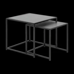 Ygo Bijzettafel Set van 2 BOKSKAP Ash Black| Salontafels & Bijzettafels