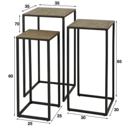 Ygo Bloemenzuil FEBE Set van 3| Salontafels & Bijzettafels