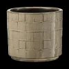 Ygo Bloempot Keramiek Beige/Grijs S| Woondecoratie