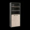 Ygo Boekenkast UPGRADE Zwart/Kastanje| Bureau- En Boekenkasten