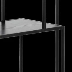 Ygo Boekenrek BOKSKAP Ash Black Assymetrisch B77| Vitrinekasten|Boekenkasten