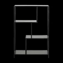 Ygo Boekenrek BOKSKAP Ash Black B77| Vitrinekasten|Boekenkasten