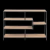 Ygo Boekenrek BOKSKAP Wild Oak Assymetrisch B114| Vitrinekasten|Boekenkasten