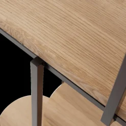 Ygo Boekenrek HEDDA 90x33x205 Eiken| Vitrinekasten|Boekenkasten