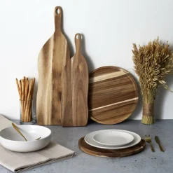 Ygo Bord ACARA Rond Acacia Bruin| Tafelaccessoires
