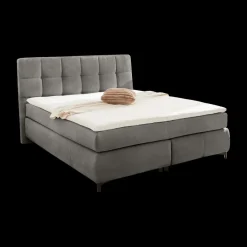Ygo Boxspring ALKMAAR Rib Donkergrijs 180x200| Boxsprings