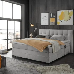 Ygo Boxspring KARSHI Elektrisch Verstelbaar 180x200 Silver| Boxsprings