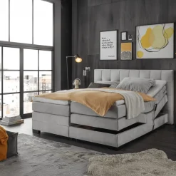 Ygo Boxspring KARSHI Elektrisch Verstelbaar 180x200 Silver| Boxsprings