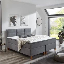 Ygo Boxspring KEULEN 180x200 Grijs| Boxsprings