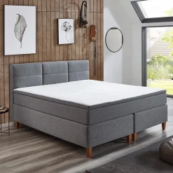 Ygo Boxspring KEULEN 160x200 Grijs| Boxsprings