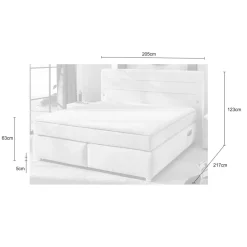 Ygo Boxspring LELYSTAD Chenille Grijs 180x200| Boxsprings