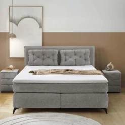 Ygo Boxspring NIEUWEGEIN 180X200 Chenille Grijs| Boxsprings