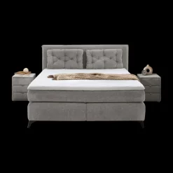Ygo Boxspring NIEUWEGEIN 180X200 Chenille Grijs| Boxsprings