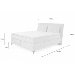 Ygo Boxspring NIEUWEGEIN 180x200 Chenille Beige| Boxsprings