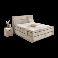 Ygo Boxspring RIDDERKERK Chenille Beige 180x200| Boxsprings