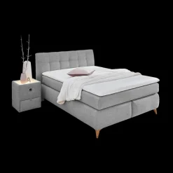 Ygo Boxspring STAPHORST Stof 369/09 Lichtgrijs 140x200| Boxsprings
