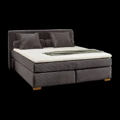 Ygo Boxspring TILBURG Ribfluweel Donkergrijs 180x200| Boxsprings