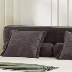 Ygo Boxspring TILBURG Ribfluweel Donkergrijs 180x200| Boxsprings