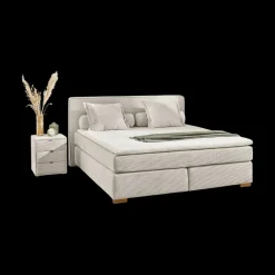 Ygo Boxspring TILBURG Ribfluweel 426/07 Beige 180x200| Boxsprings