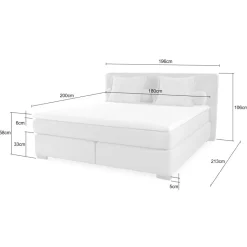 Ygo Boxspring TILBURG Ribfluweel 426/07 Beige 180x200| Boxsprings