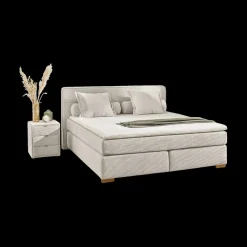 Ygo Boxspring TILBURG Ribfluweel 426/07 Beige 140x200| Boxsprings