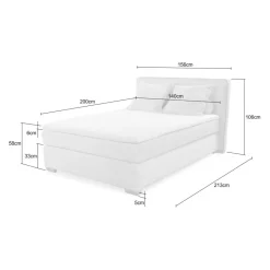 Ygo Boxspring TILBURG Ribfluweel 426/07 Beige 140x200| Boxsprings