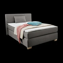 Ygo Boxspring UDEN Stof 142/09 Grijs 140x200| Boxsprings