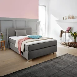 Ygo Boxspring UDEN Stof 142/09 Grijs 140x200| Boxsprings