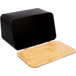 Ygo Broodtrommel BLACKWOOD Met. Zwart| Bewaaraccessoires