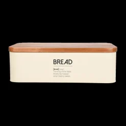 Ygo Broodtrommel DOROTA Metaal Beige/Acacia| Bewaaraccessoires