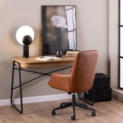 Ygo Bureaustoel HANNES PU Retro Brandy| Bureaustoelen