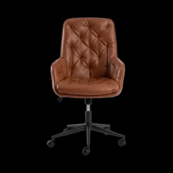 Ygo Bureaustoel HANNES PU Retro Brandy| Bureaustoelen