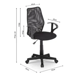 Ygo Bureaustoel LILO Mesh Zwart| Bureaustoelen