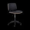 Ygo Bureaustoel MIKKEL PU Zwart/Eik Fineer| Bureaustoelen