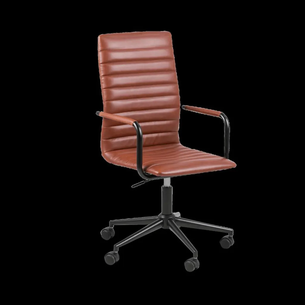 Ygo Bureaustoel SHANE PU Brandy| Bureaustoelen