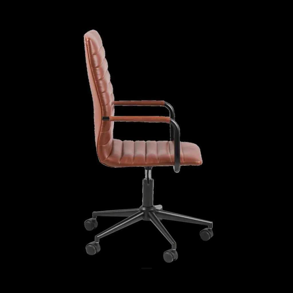 Ygo Bureaustoel SHANE PU Brandy| Bureaustoelen
