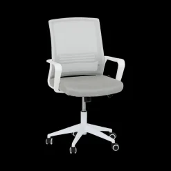 Ygo Bureaustoel TEUN Mesh Lichtgrijs/Wit| Bureaustoelen