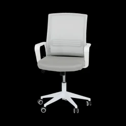 Ygo Bureaustoel TEUN Mesh Lichtgrijs/Wit| Bureaustoelen