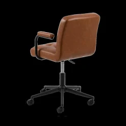 Ygo Bureaustoel WANDA PU retro leather look brandy 691B| Bureaustoelen