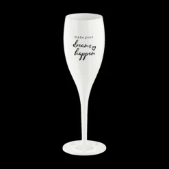 Ygo Champagneglas DREAMS HAPPEN 100ml Wit| Glazen