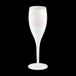 Ygo Champagneglas IT'S A GIRL 100ml Wit| Glazen