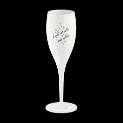 Ygo Champagneglas LA VIE EST NULLE 100ml Wit| Glazen