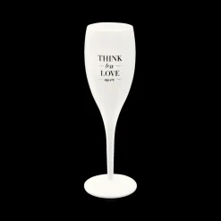 Ygo Champagneglas THINK LESS 100ml Wit| Glazen