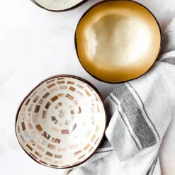 Ygo Cocosbowl NOYA Brown Mosaic Circle| Servies