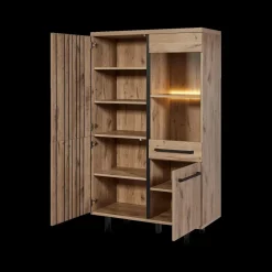 Ygo Combikast KENZO Canyon Oak B108| Vitrinekasten