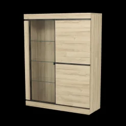 Ygo Combikast MACOUN D/glas-2D, B130| Vitrinekasten