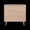 Ygo Commode EIVISSA 3L Sonoma Eik/Riet| Ladekasten & Commodes